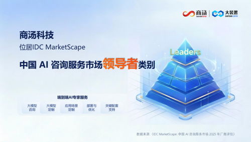 商湯科技榮膺IDC MarketScape中國AI咨詢服務市場領導者，以技術開發引領行業創新